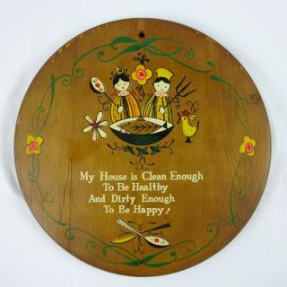 Vintage Eresco Made In Japan Wall Plaque My House Is And Dirty