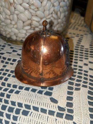 Vintage Bronze Bell Bermuda Police Hat English Bobby Helmet 4