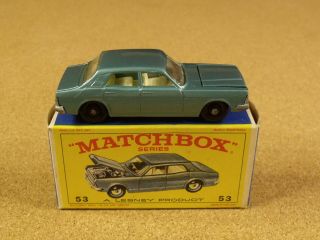 Old Vintage Lesney Matchbox 53 Ford Zodiac Mk Iv Box
