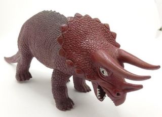 Vintage 1980s Dormei Triceratops Dinosaur Toy 14 " Long,  Rare