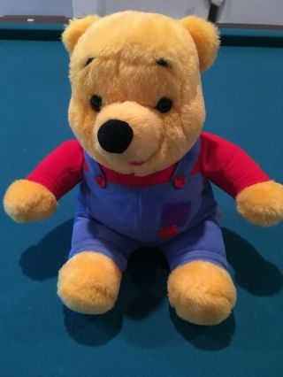 15 " Winnie The Pooh Bear Talking Plush 1997 Nose Wiggles Vintage Mattel