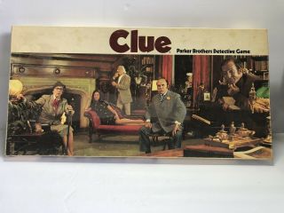 Clue Board Game Vintage 1972 Parker Bros Complete