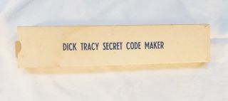 Vintage Dick Tracy Secret Code Maker