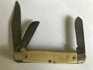 Vintage Ranger Prov USA 3 Blade Pocket Knife Ivory 2