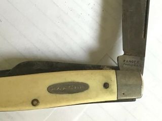 Vintage Ranger Prov USA 3 Blade Pocket Knife Ivory 3