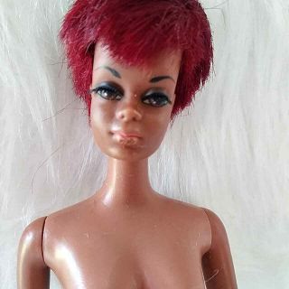 Vintage Mattel Japan 1966 Julia Barbie African American Black Eyelashes Doll