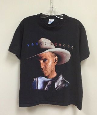 Vintage Garth Brooks Fresh Horses Tour Graphic T - Shirt Size L