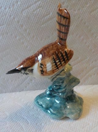 Vintage Stangl Bird Wren Figurine 3401 Signed Mw Lqqk Jersey Pottery