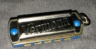 Vintage Vermona Miniature 1 5/8 " Long Harmonica Made German Democratic Republic