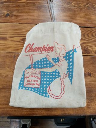 Vintage Champion Clothes Pin Bag (minneapolis,  Minn. )