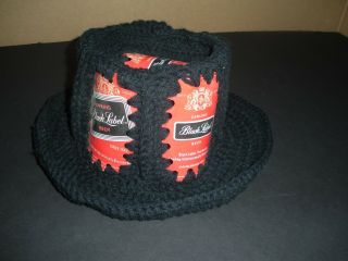 Carling Black Label Funny/novelty Vintage Crocheted/knitted Beer Can Hat