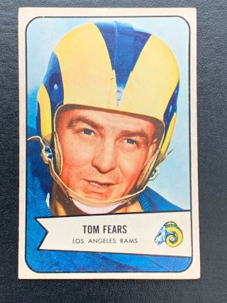 1954 Bowman Football Card 20 Tom Fears Los Angeles Rams Ex,  Vintage