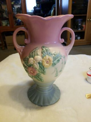 Vintage Hull Art Pottery Vase 10 1/2 Inch Wildflowers U.  S.  A