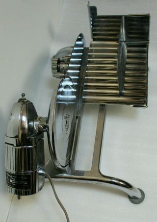 Vintage Rival Electr - O - Matic All Metal Deli Meat Food Slicer 1101e - 2 Chrome