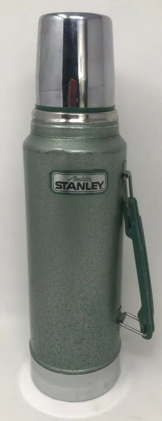 Aladdin Stanley A - 944dh Vintage Green 1 Quart Vacuum Bottle Thermos Made In Usa