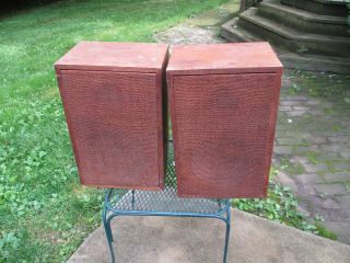 Vintage Kenwood Ke - 3 2 - Way Walnut Wood Stereo Bookshelf Speakers