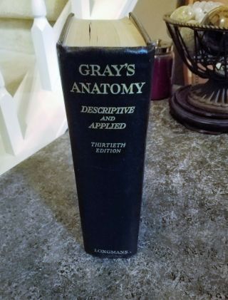 Vintage Gray ' s Anatomy 30th Edition 1949 2