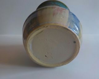 Vintage Antique Hull Arts & Crafts Pottery Vase 40 Striped Stoneware 1920 ' s 4