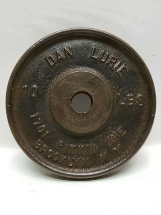 Vintage Rare Dan Lurie 10 Pound Standard Weight Full Address (790)
