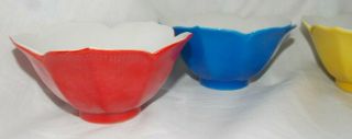 Set of 4 Vintage Japanese Porcelain Lotus Petal Bowls - Ice Cream,  Candy Dish 5