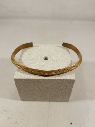 Vintage Bell Trading Post Navajo Solid Copper Bracelet