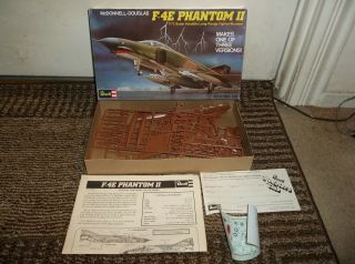 Vintage 1976 Revell F - 4e Phantom Ii,  1/72 Very,  Open Box/complete Kit