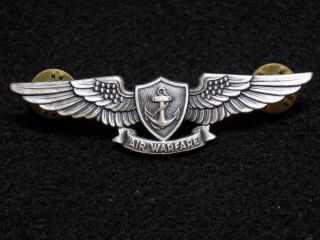 Vintage Vietnam War Usaf Air Warfare Wings - Clutch Back - H&h