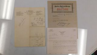 Vintage Circus Act Producers,  / Vaudeville Theatre Acts Letterheads / Autographs