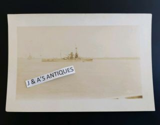 Vintage U.  S Navy Battleships In The Water Photo Picture