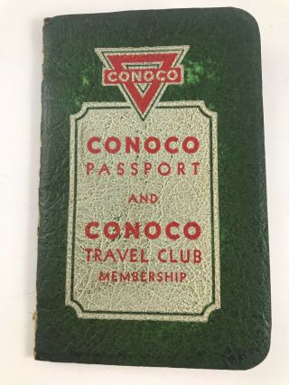 Antique/vintage 1930’s Era Conoco Passport & Travel Club Membership Book