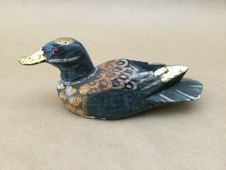 Vintage Mallard Wooden Duck Decoy Wood Carving Hand Painted Carved Figurine