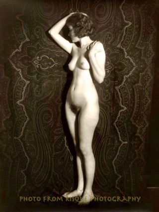 Vintage Thin Nude Woman On Stage 8.  5x11 " Photo Print,  Ac Johnson Photography Art