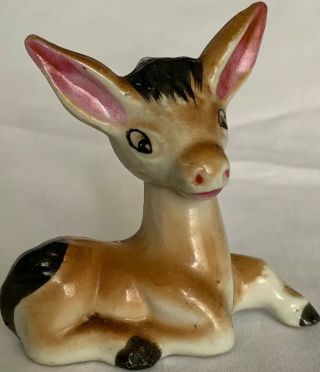 Vintage Ceramic Donkey Figurine Japan