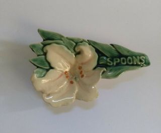 Vintage Ceramic Lilly Spoon Rest Japan Flower