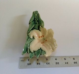 Vintage Ceramic Lilly Spoon Rest Japan Flower 3