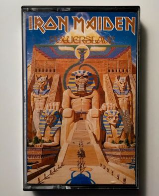 Vtg 1984 Iron Maiden Cassette Powerslave Tape Lp Album 4xj 12321 Og