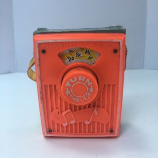 Vintage 1969 Fisher Price Toys Music Box Pocket Radio 759 " Do - Re - Mi "