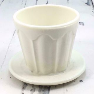 Vtg Ceramic Pottery Mini Planter Pot,  White
