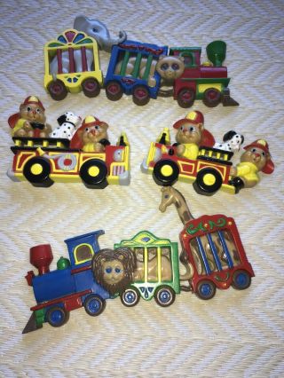 Vintage Train Wall Decor Plastic Kids Room Hanging Made In Usa Burwood Prod Co