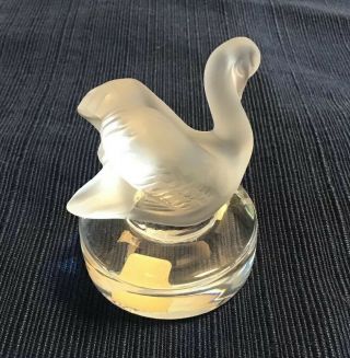 Old Vintage Lalique? Crystal SWAN Figurine Paper Weight Made in France Signed 2