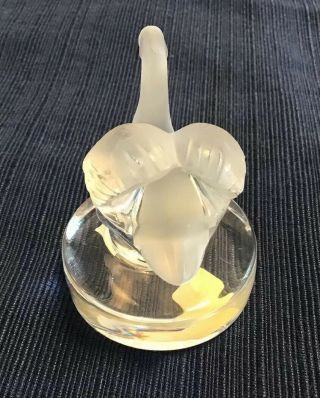 Old Vintage Lalique? Crystal SWAN Figurine Paper Weight Made in France Signed 3