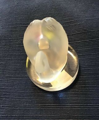 Old Vintage Lalique? Crystal SWAN Figurine Paper Weight Made in France Signed 5