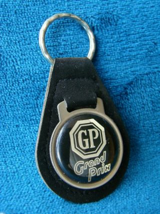 Vintage Pontiac Grand Prix Car Black Suede Leather Car Keychain