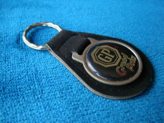 Vintage PONTIAC Grand Prix Car Black Suede Leather Car Keychain 2