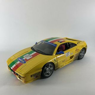 V 1:18 Hotwheels Ferrari F355 F 355 Challenge 1998 Yellow Vtg
