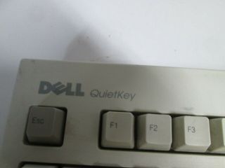 Vintage Dell Quietkey Wired PS/2 Keyboard model RT7D5JTW beige 0003340D 2