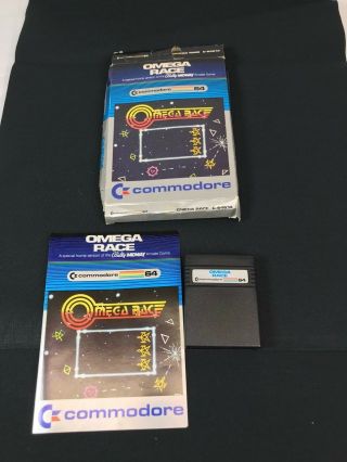 Commodore 64 Game Omega Race Computer Video Game 1983 Vintage