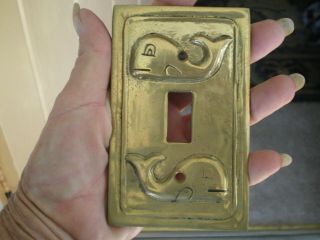 Vintage Nautical Solid Brass Switch Plate Cover Single Kid 