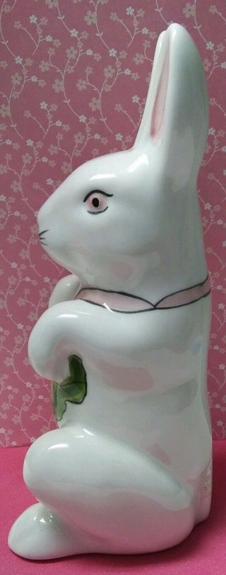Vintage N S Gustin Co Hand Painted Bunny Rabbit Ceramic 8.  25 