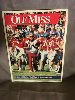 Vtg.  1989 Ole Miss Rebel Football Media Guide